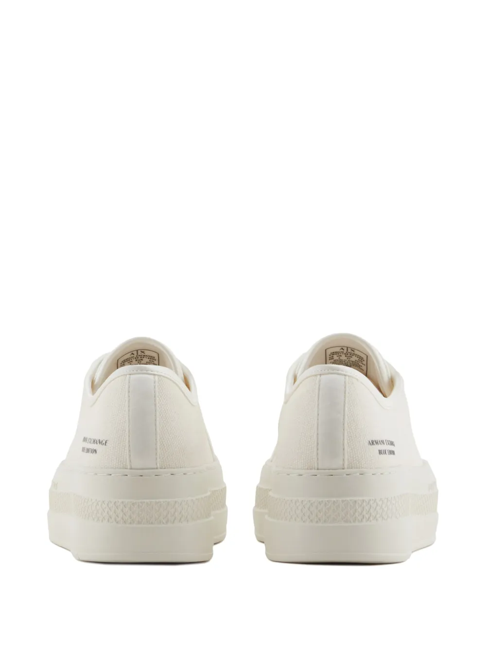 Armani Exchange canvas sneakers White