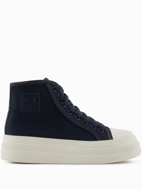Armani Exchange platform-sole ankle-length sneakers 
