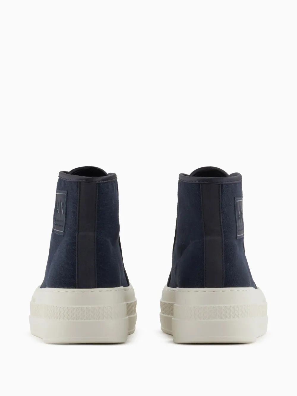 Armani Exchange platform-sole ankle-length sneakers Blue