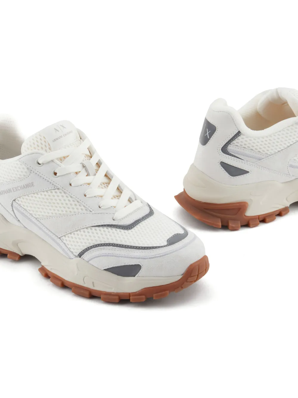 Armani Exchange leather sneakers White