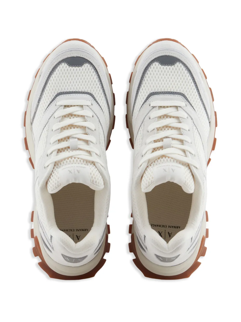 Armani Exchange leather sneakers White