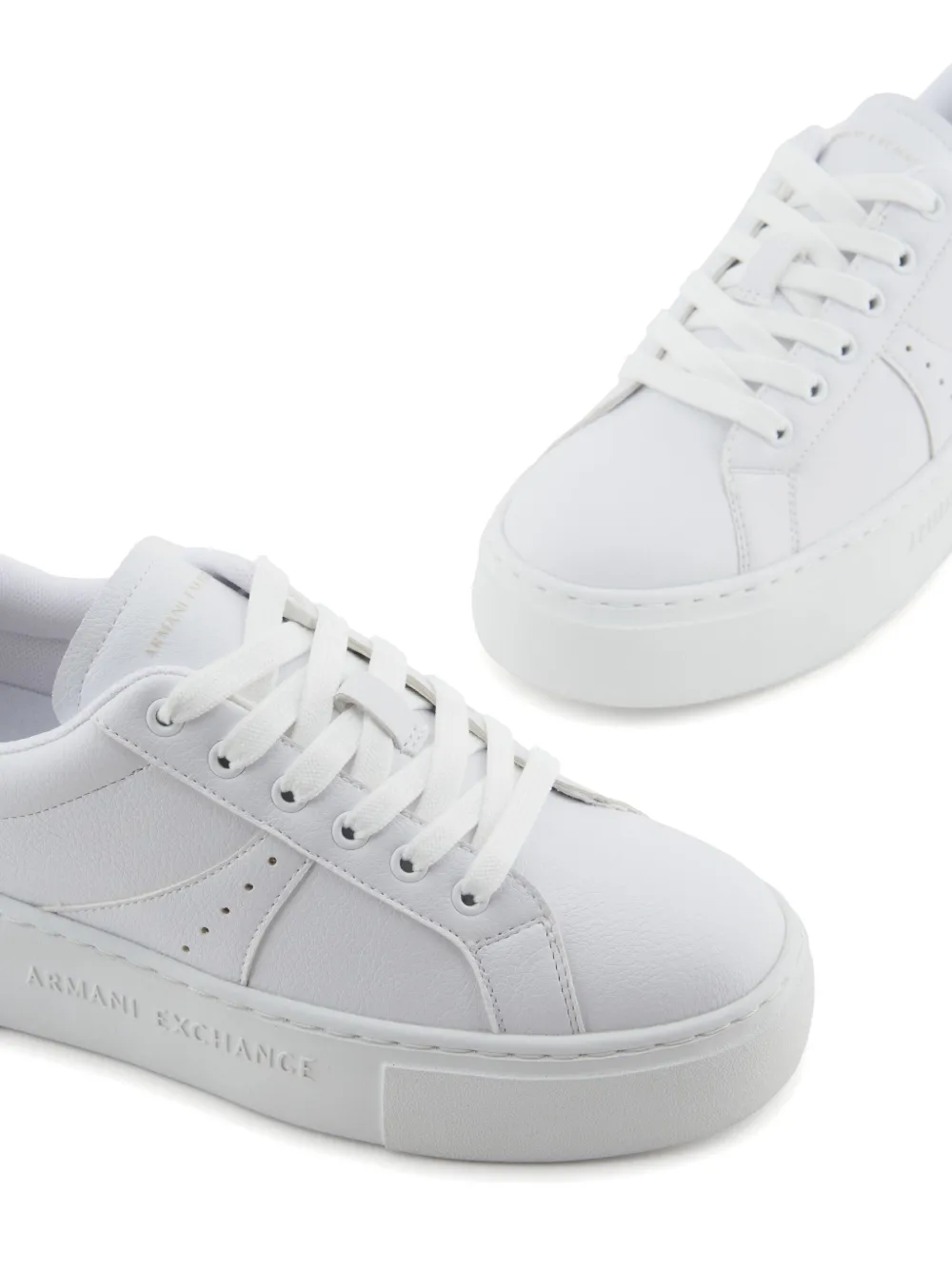 Armani Exchange logo-embossed sneakers White