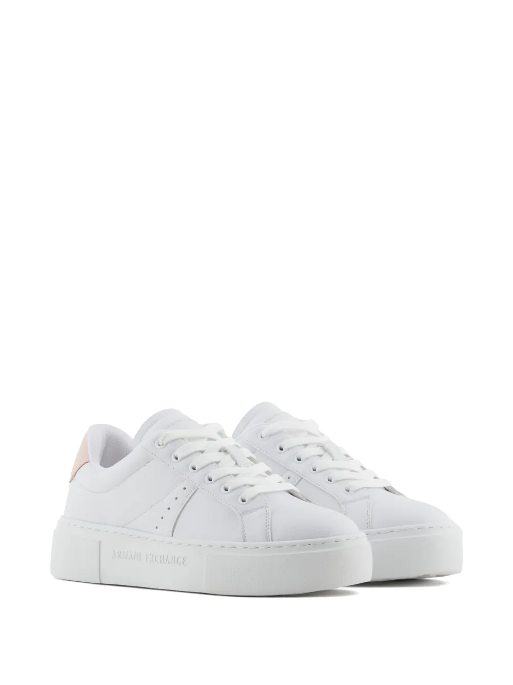 Armani Exchange logo-embossed sneakers White