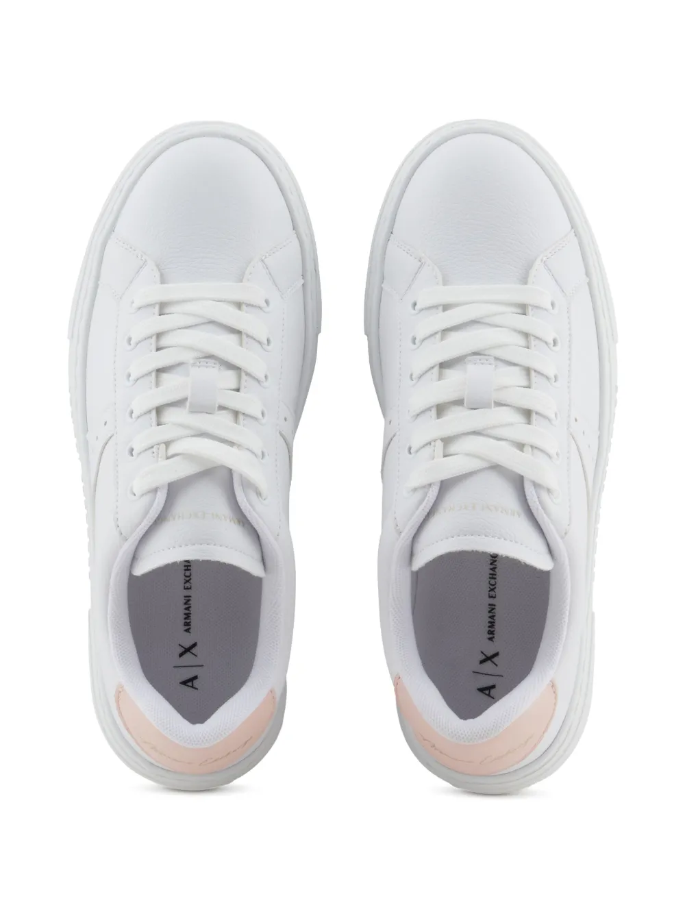 Armani Exchange logo-embossed sneakers White