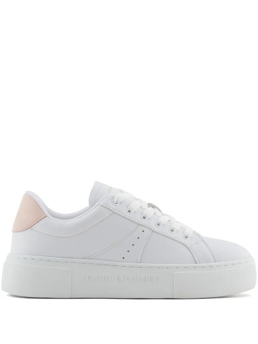 Armani Exchange logo-embossed sneakers White