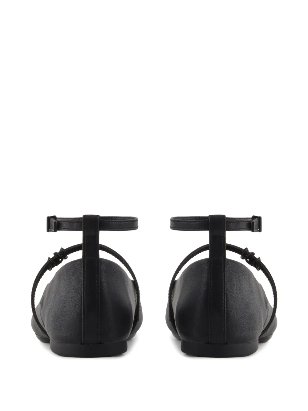 Armani Exchange pointed-toe ballerina shoes Black