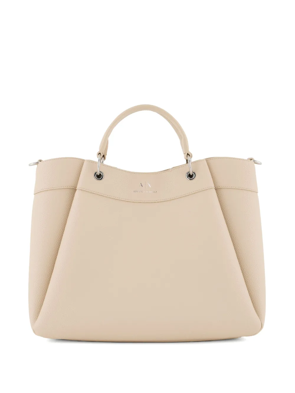 Armani Exchange Geplooide shopper Beige