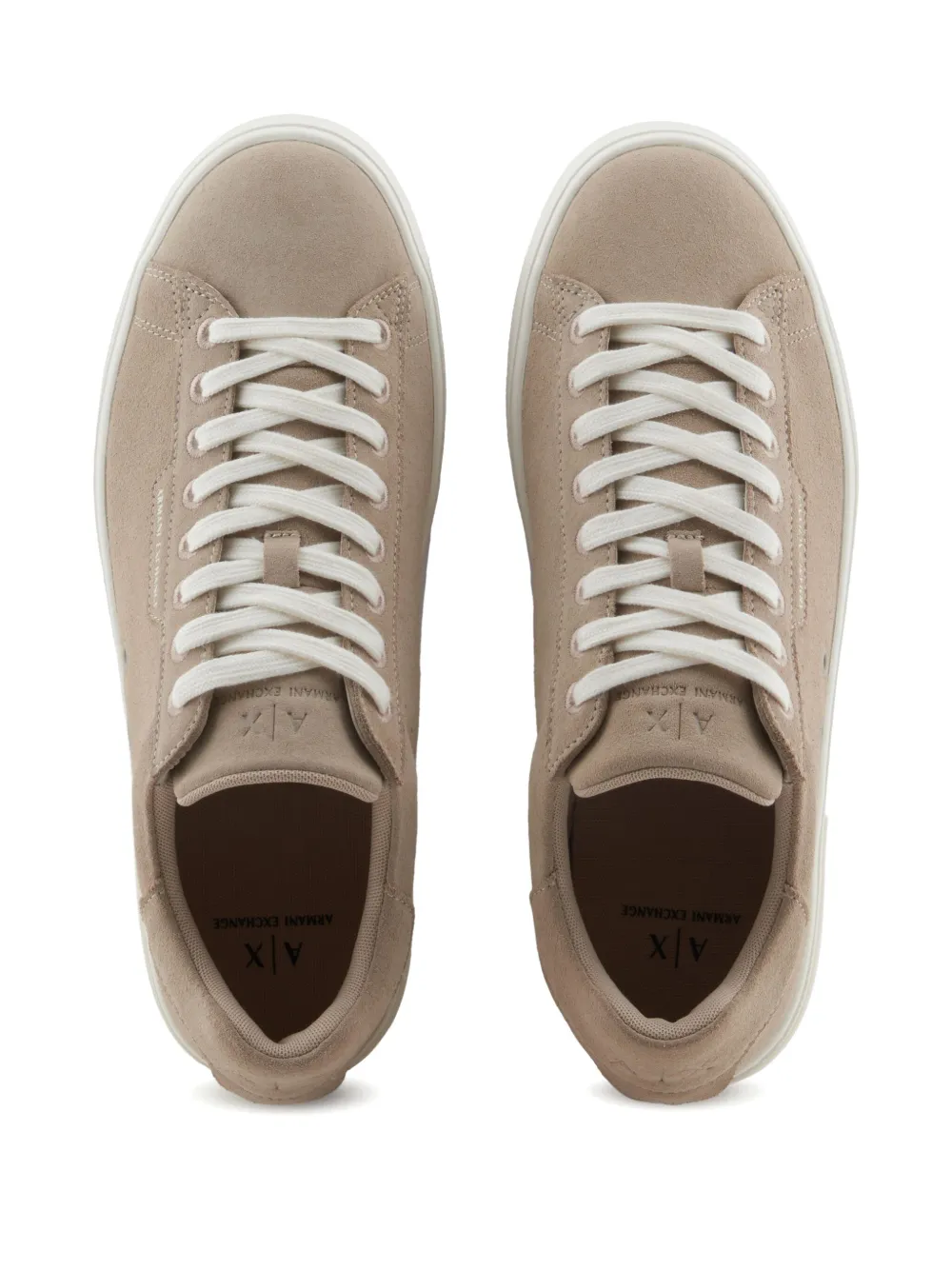 Armani Exchange Suède sneakers Beige