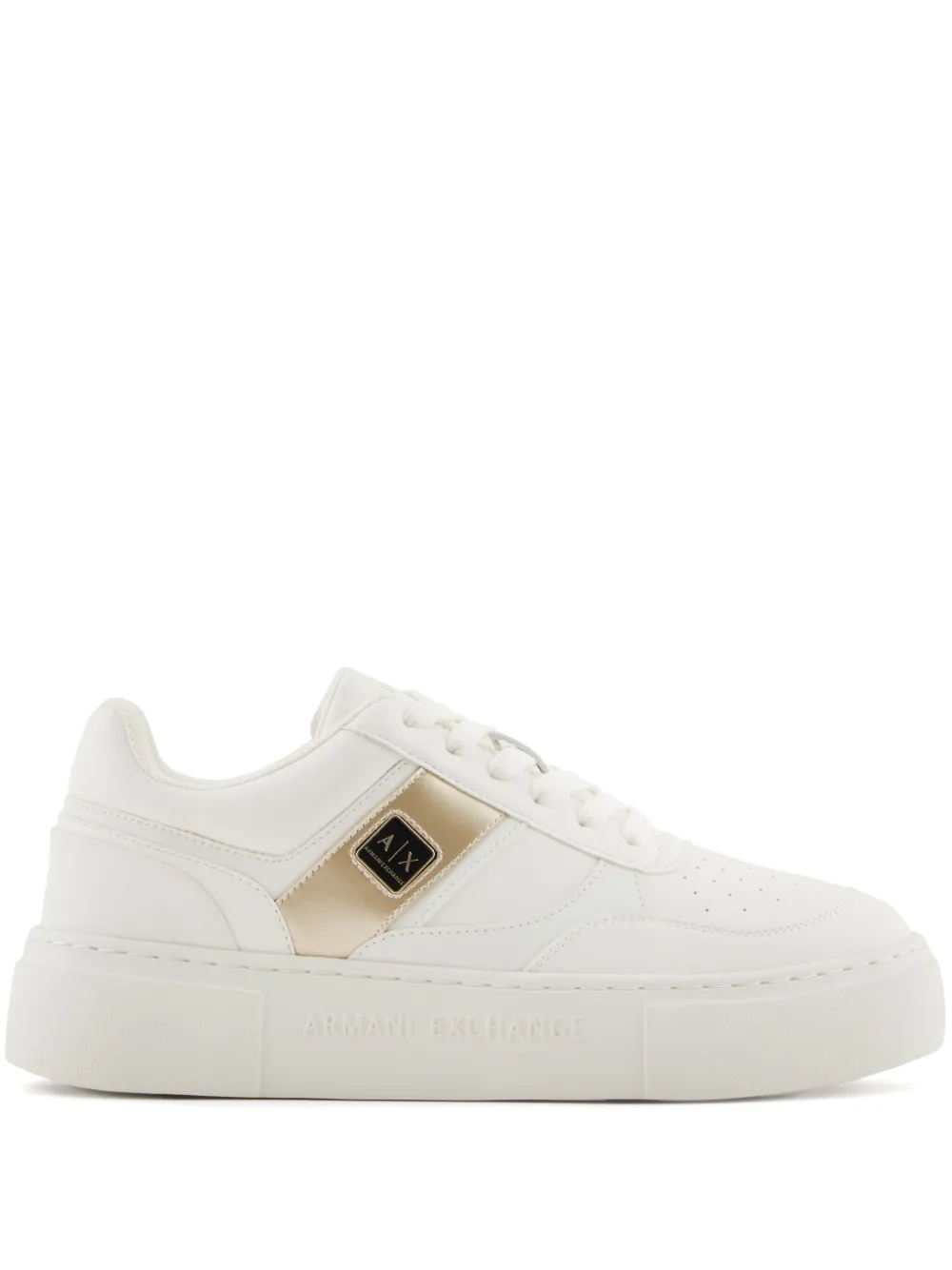 Armani Exchange logo-plaque sneakers White
