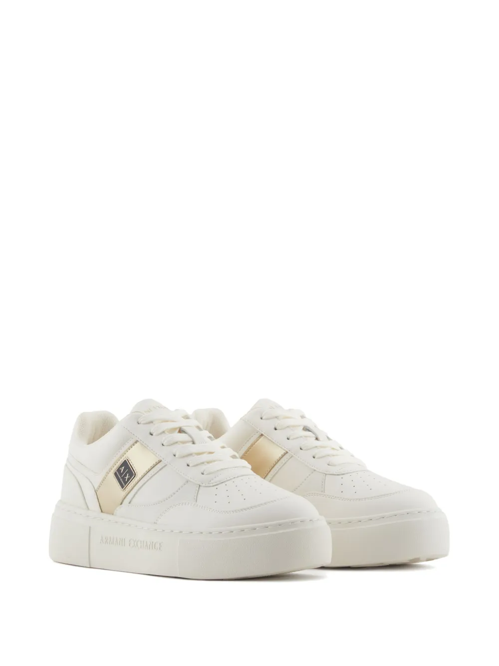 Armani Exchange Sneakers met logoplakkaat - Wit