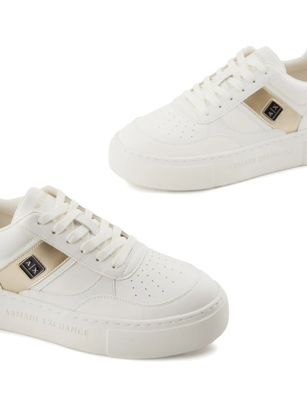Armani Exchange logo-plaque sneakers White