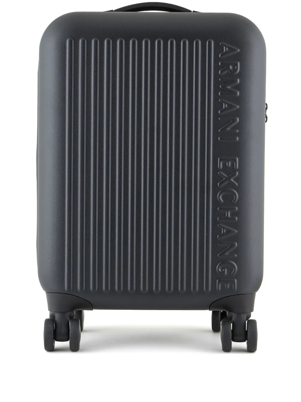 logo-embossed luggage