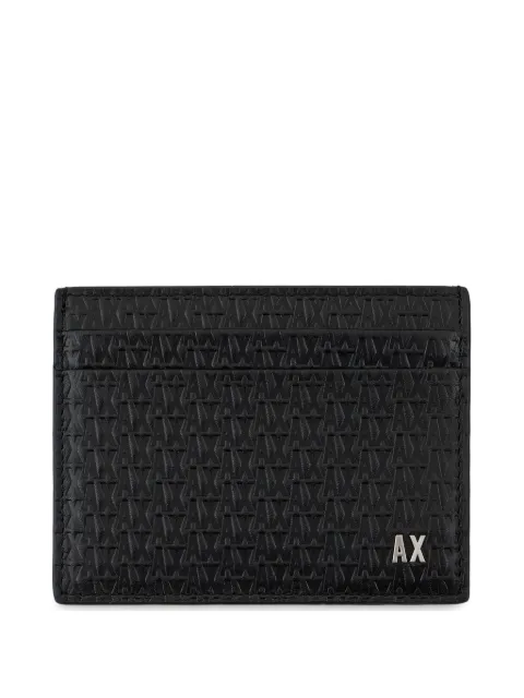 Armani Exchange tarjetero con monograma en relieve