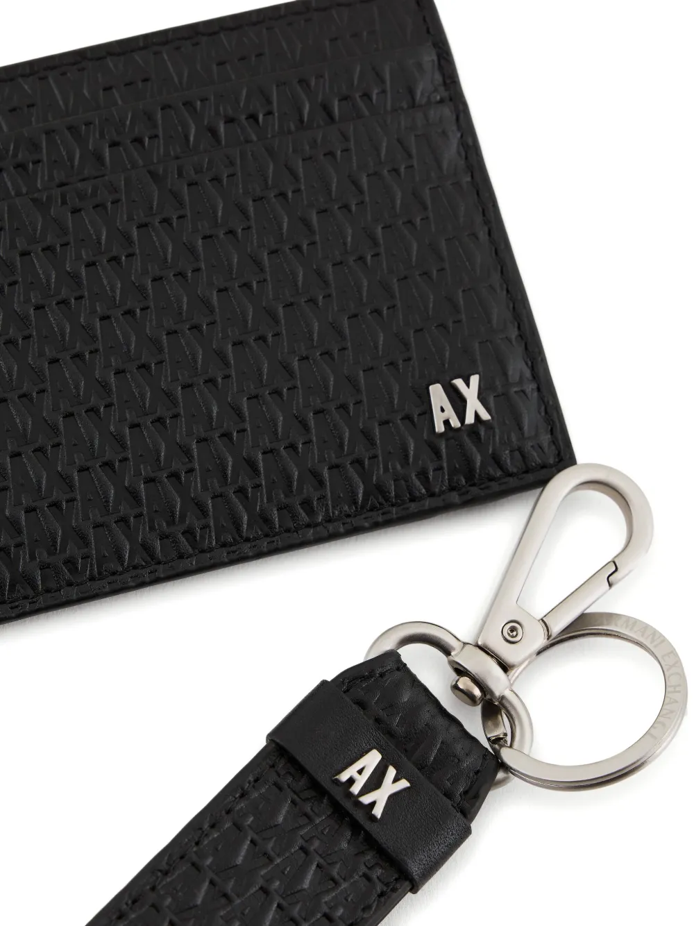 Armani Exchange Pasjeshouder met monogram-reliëf Zwart