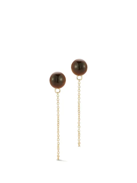 Mateo Orecchini tiger eye in oro giallo 14kt