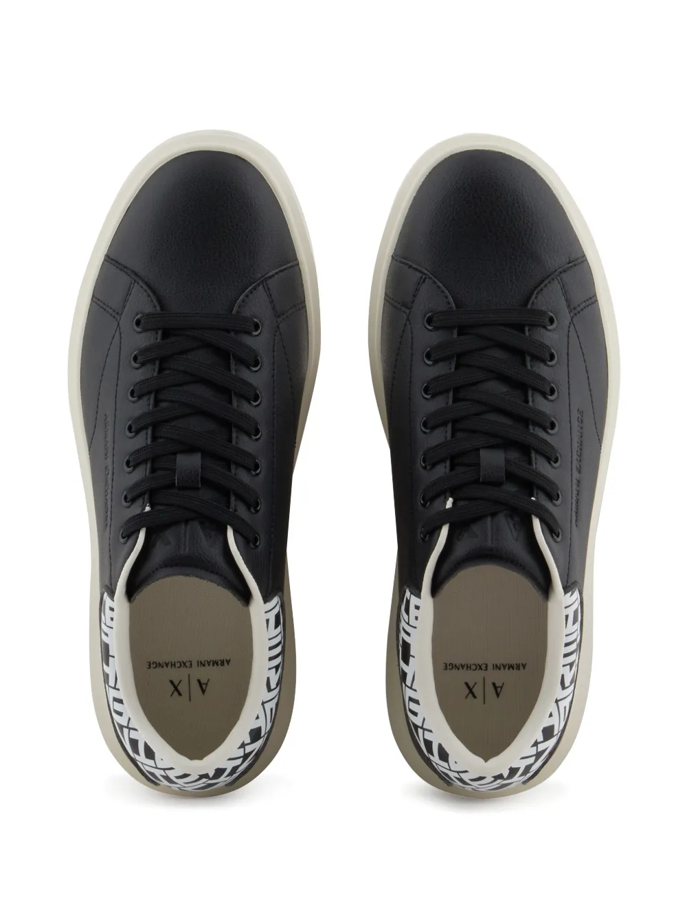 Armani Exchange logo sneakers Black