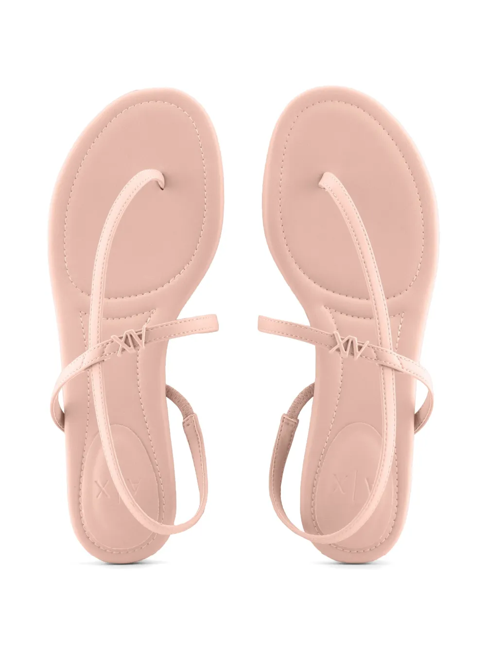 Armani Exchange logo-lettering sandals Pink
