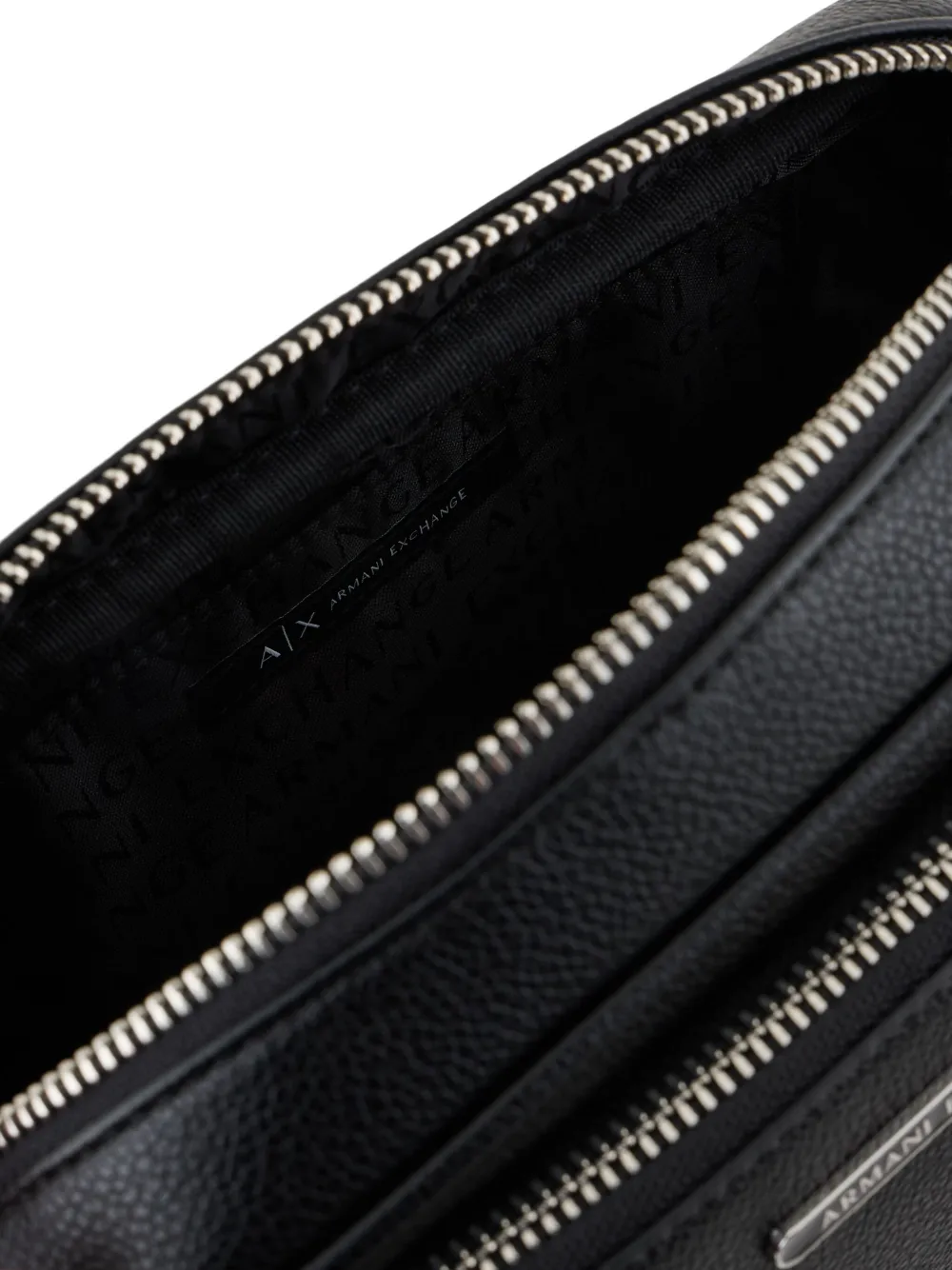 Armani Exchange Messengertas met logoplakkaat Zwart