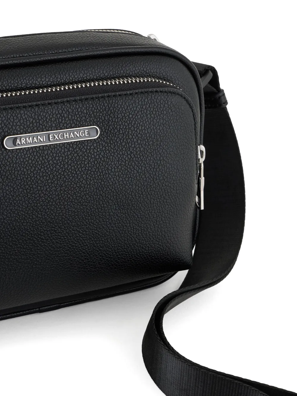 Armani Exchange Messengertas met logoplakkaat Zwart