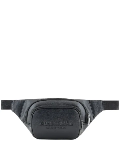 Armani Exchange cangurera con letra del logo