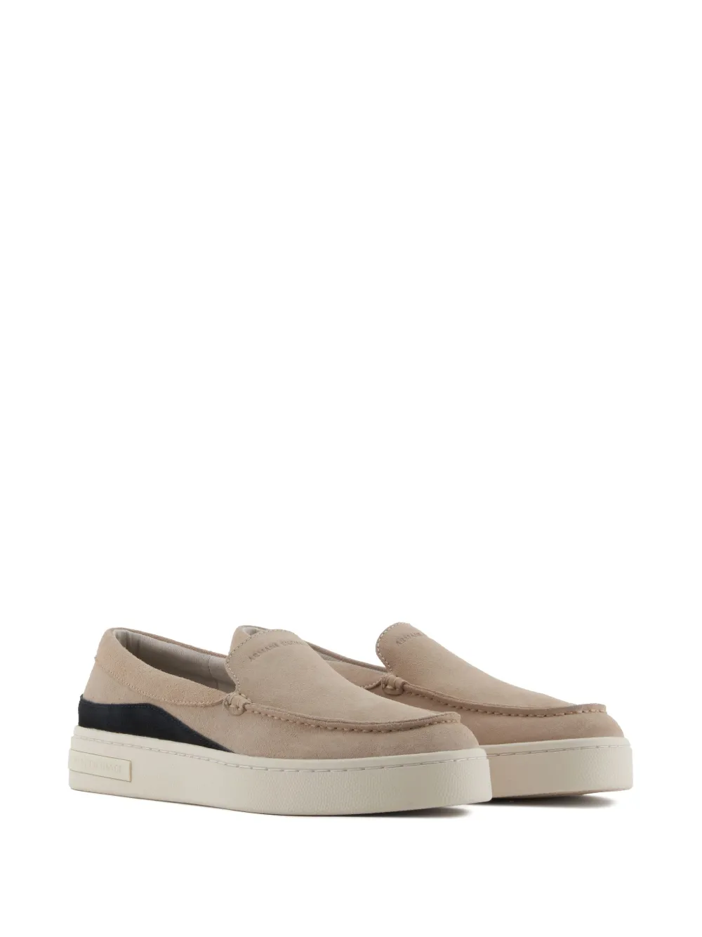 Armani Exchange Suède loafers - Beige