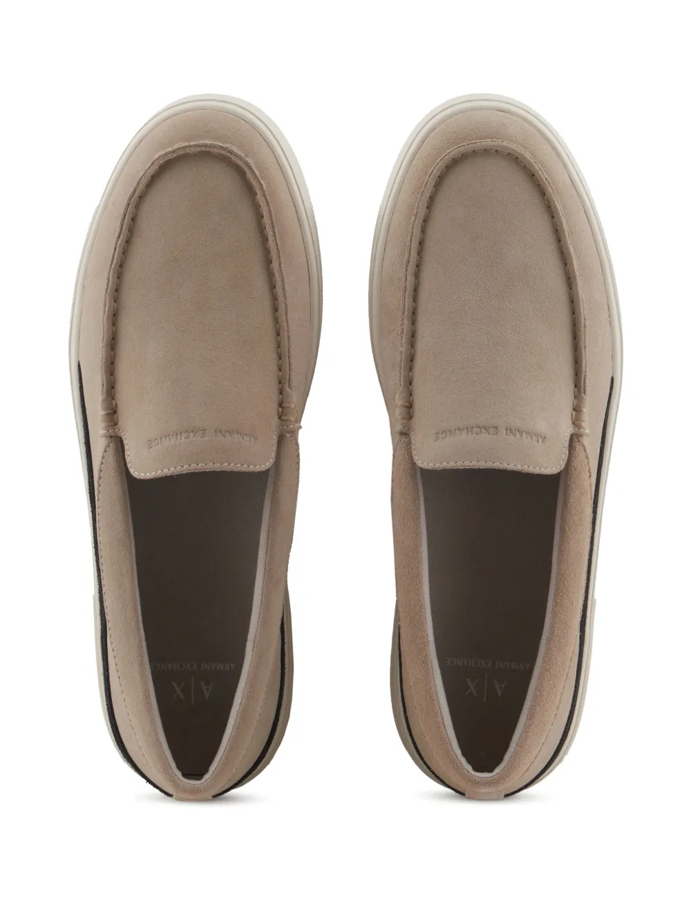 Armani Exchange suede loafers Neutrals