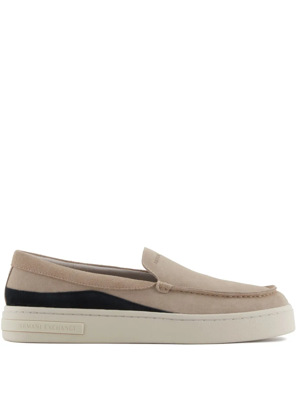 Armani Exchange suede loafers Neutrals