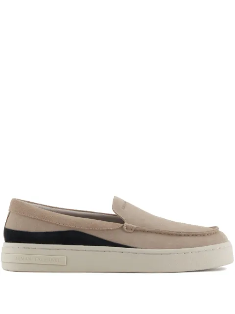 Armani Exchange mocasines de gamuza