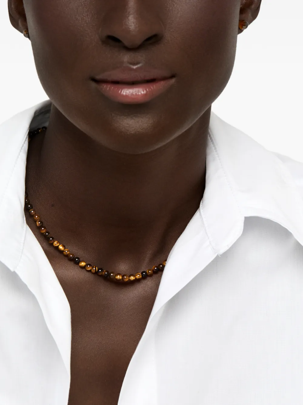  Mateo Collar En Oro Amarillo De 14 Ct Con Motivo De Ojo De Tigre - Dorado 
