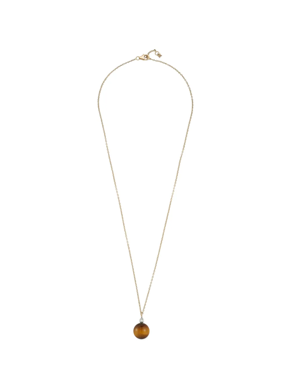 Mateo Collana Tigers Eye in oro giallo 14kt con diamanti