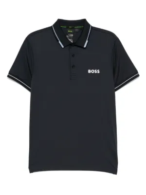 BOSS zip-neck Polo Shirt | Black | FARFETCH