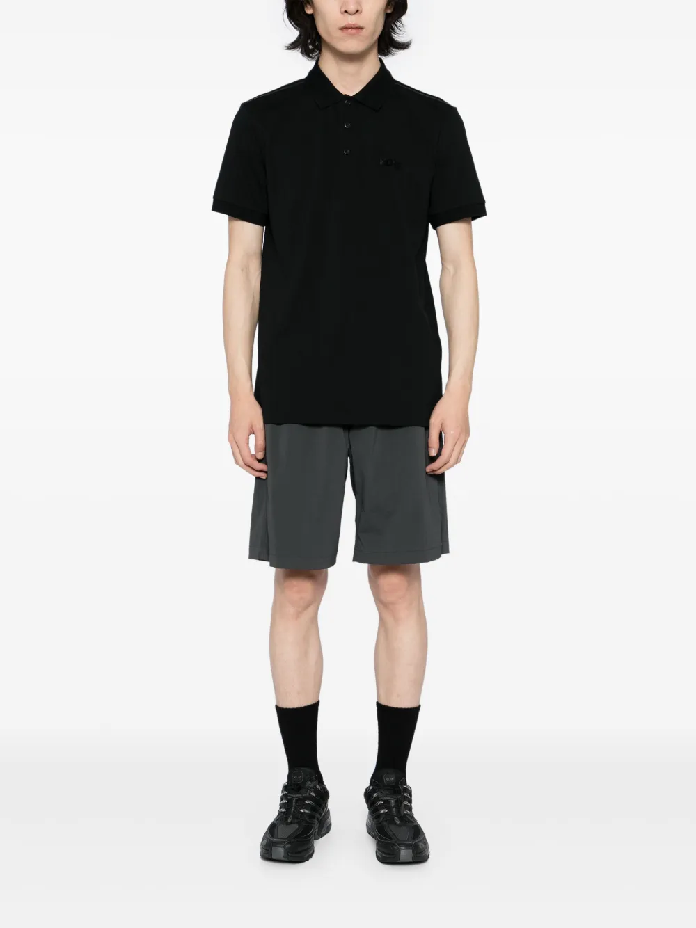 BOSS Paddy Mirror poloshirt - Zwart