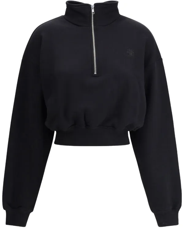 ÉTERNE ハイネック クロップド スウェットシャツ | ブラック | FARFETCH JP