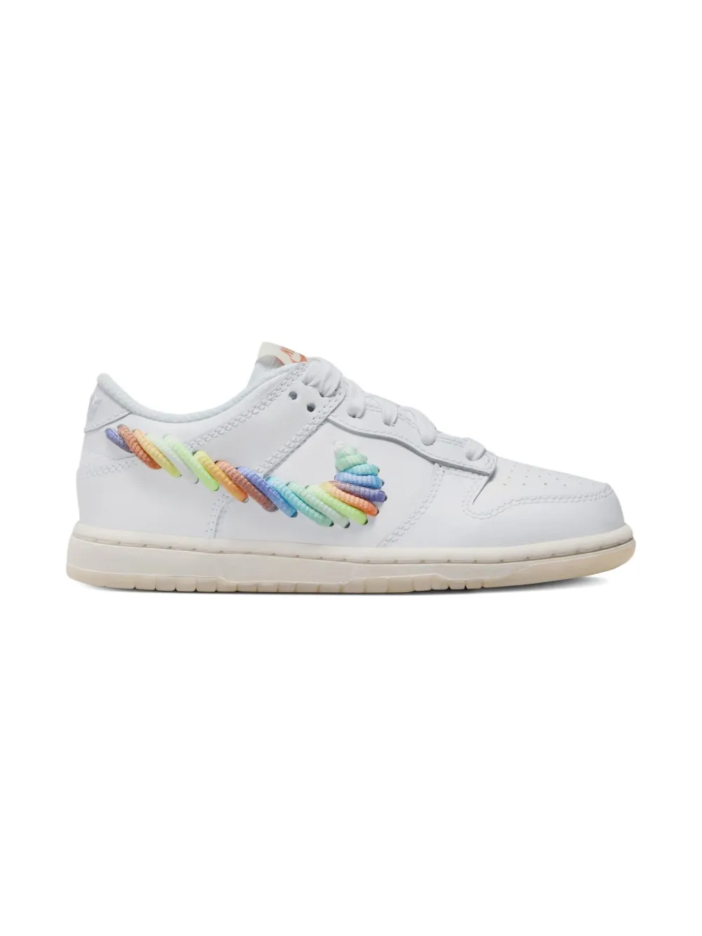 Nike Kids Dunk Low "White/Multi-Color" Sneakers - Weiß