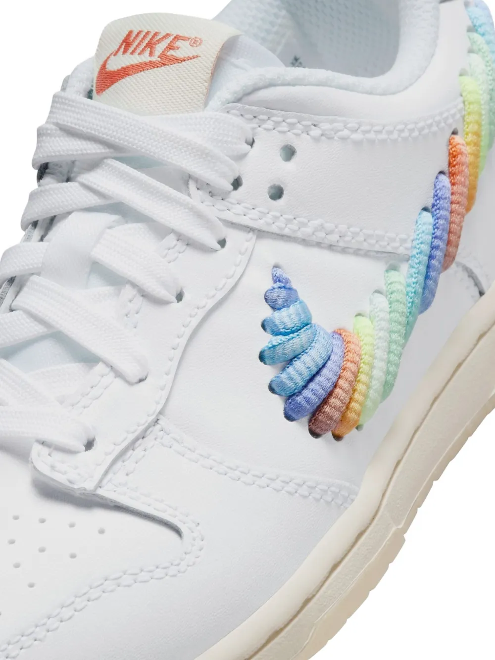 Nike Kids Dunk Low White/Multi-Color sneakers - Wit