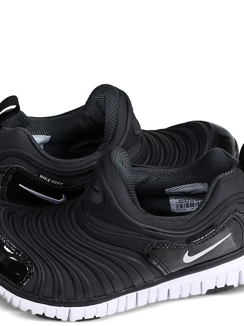 Nike Kids Dynamo Free "Black White" sneakers