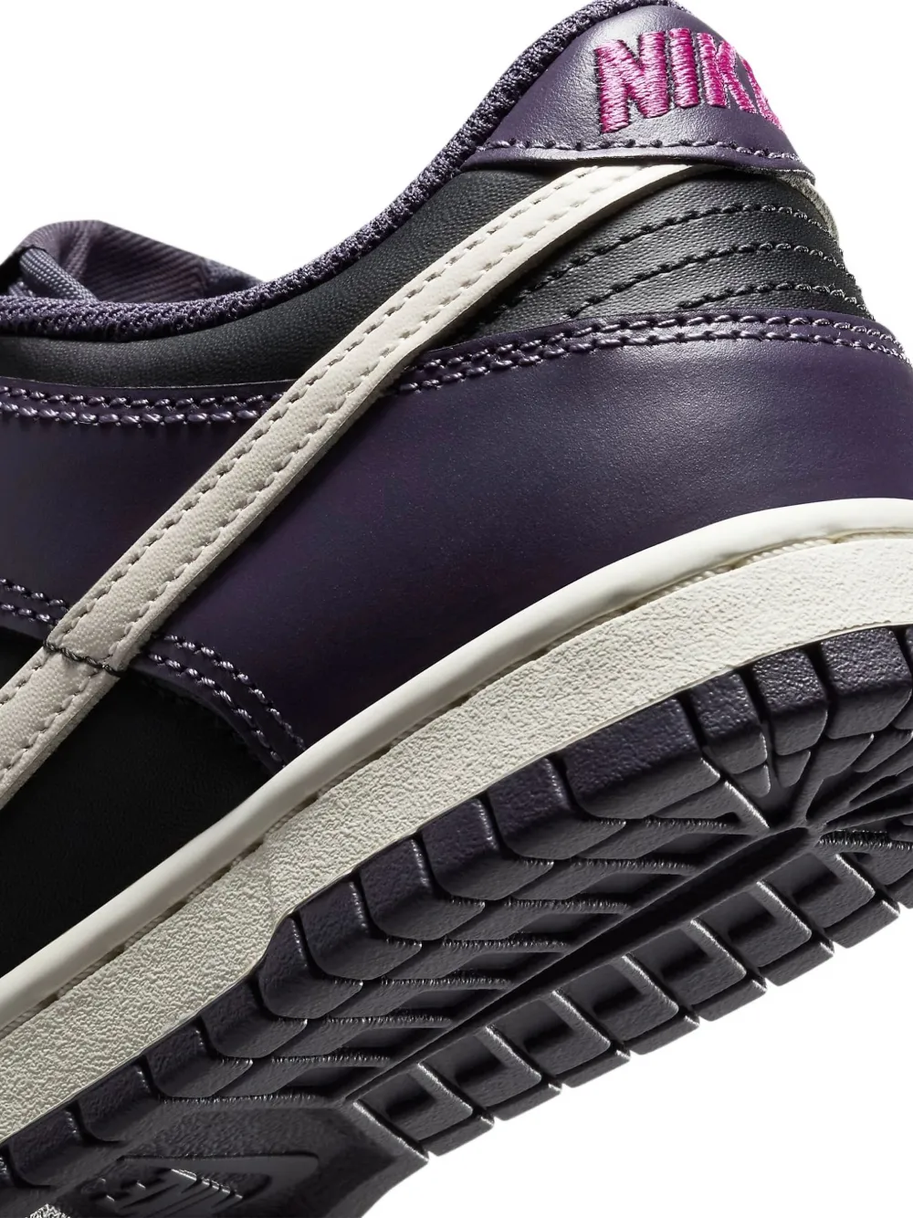 Nike Kids Dunk Low "Black Dark Raisin Sail Pale Ivory" sneakers
