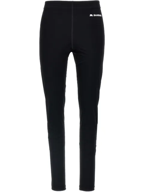 Jil Sander leggins con logo estampado