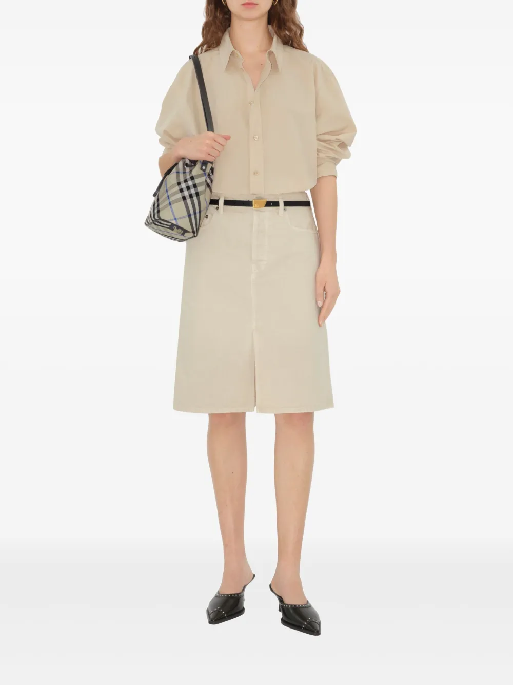 Burberry mini checked bucket bag | Image 2