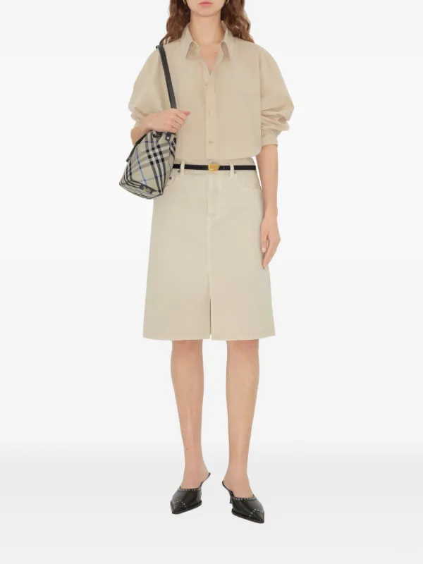 BURBERRY ミニ チェック バケットバッグ Burberry ミニチェック バケットバッグ | ニュートラル