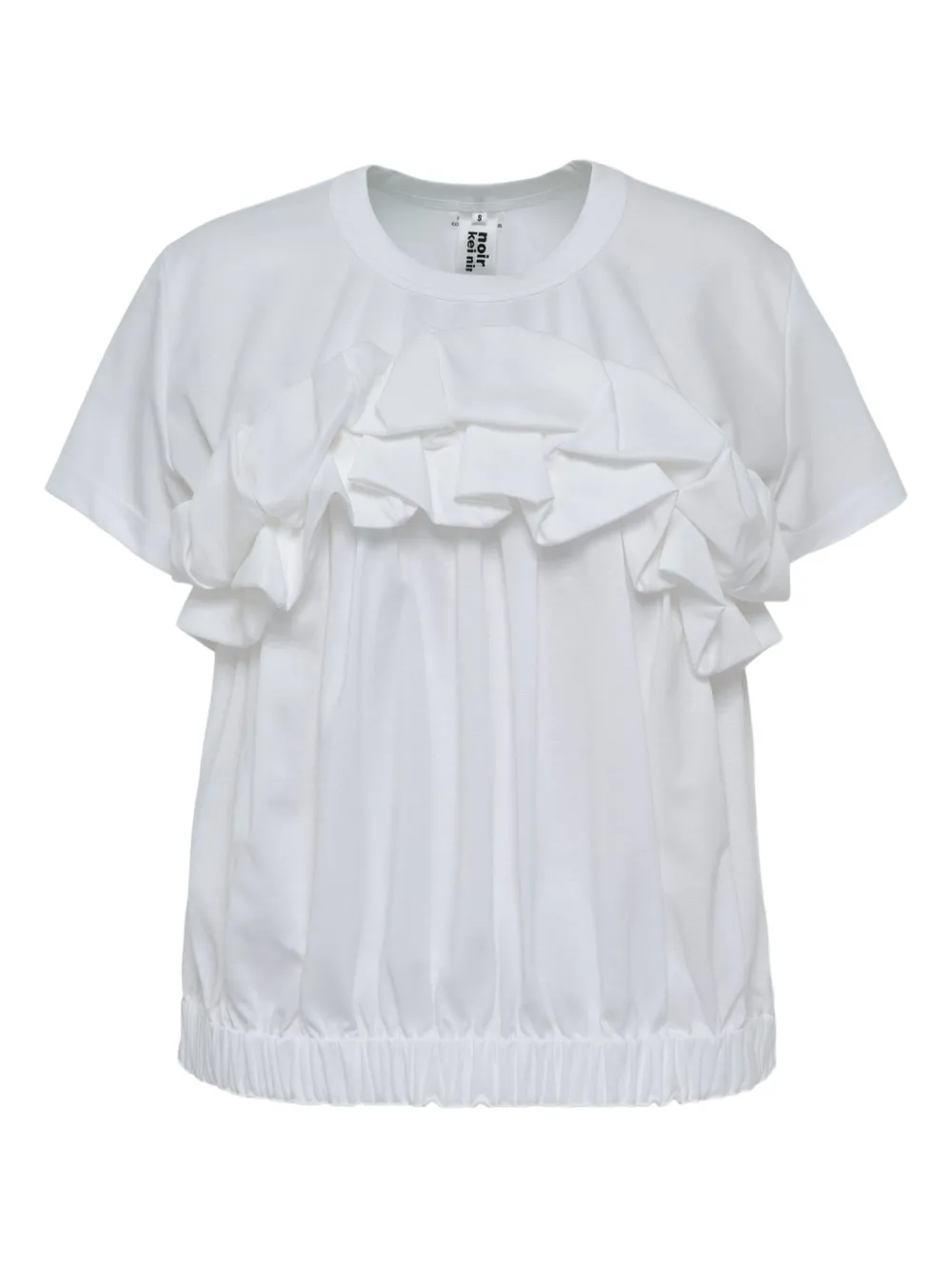 ruffled-detail T-shirt