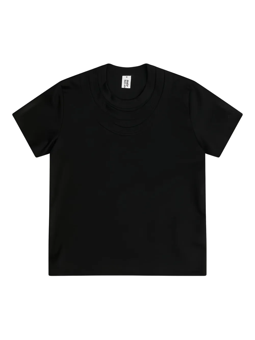 Noir Kei Ninomiya layered-neckline T-shirt | Black | Image 1