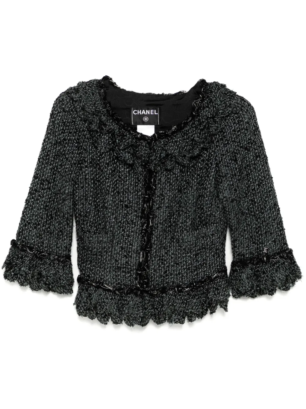 CHANEL Pre-Owned 2006 tweed jacket | Blue | Image 1
