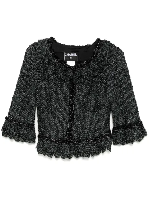 CHANEL Pre-Owned chamarra de tweed 2006