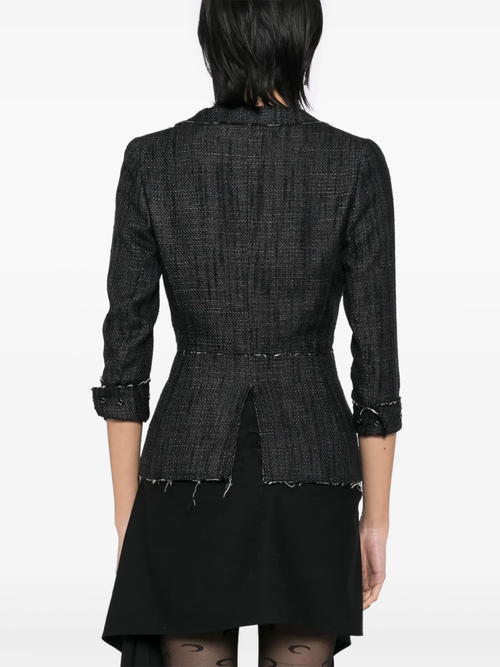 Pre-owned Chanel 2007 Tweed Jacket In Blue