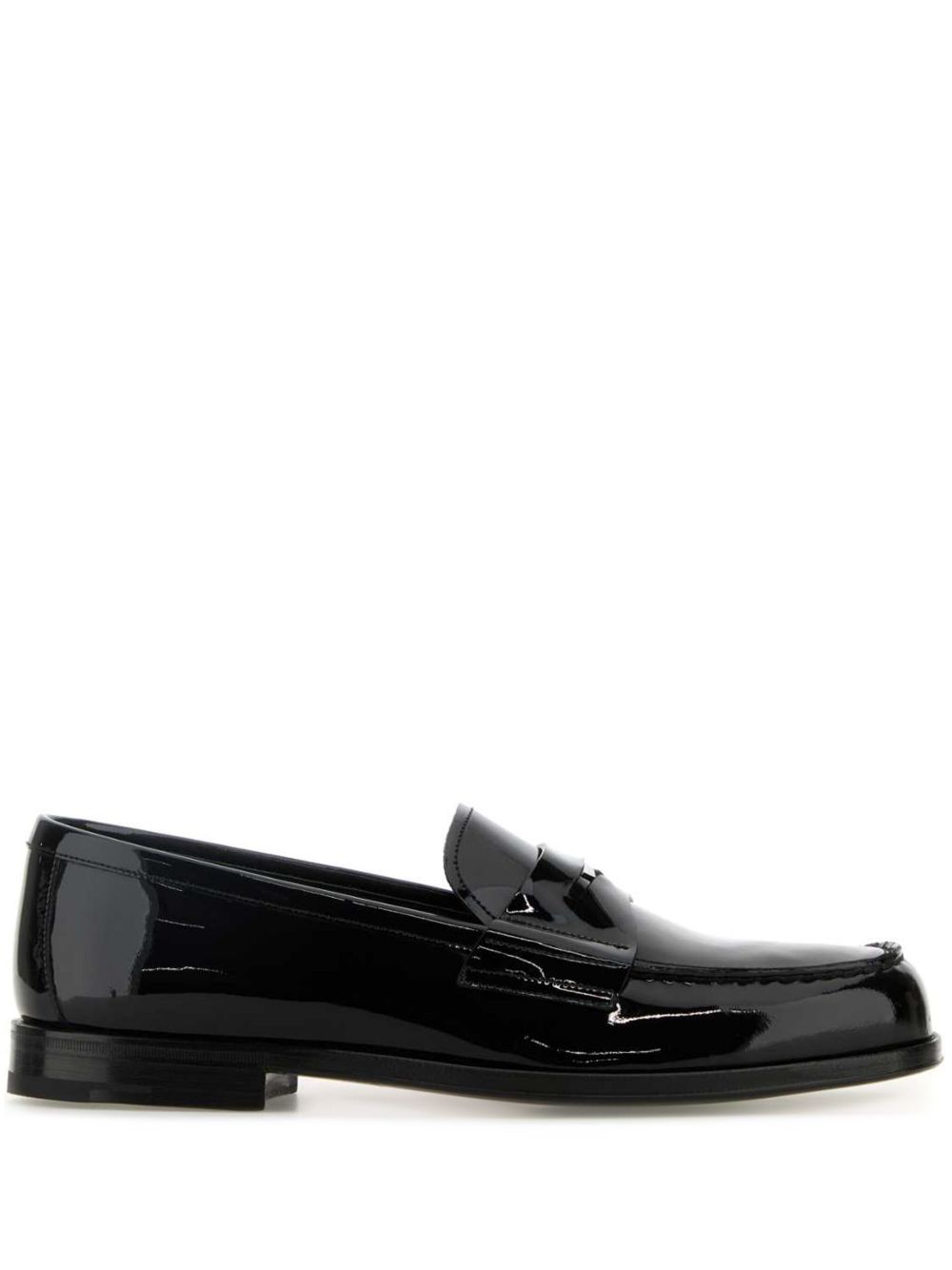 Prada triangle-logo loafers Zwart