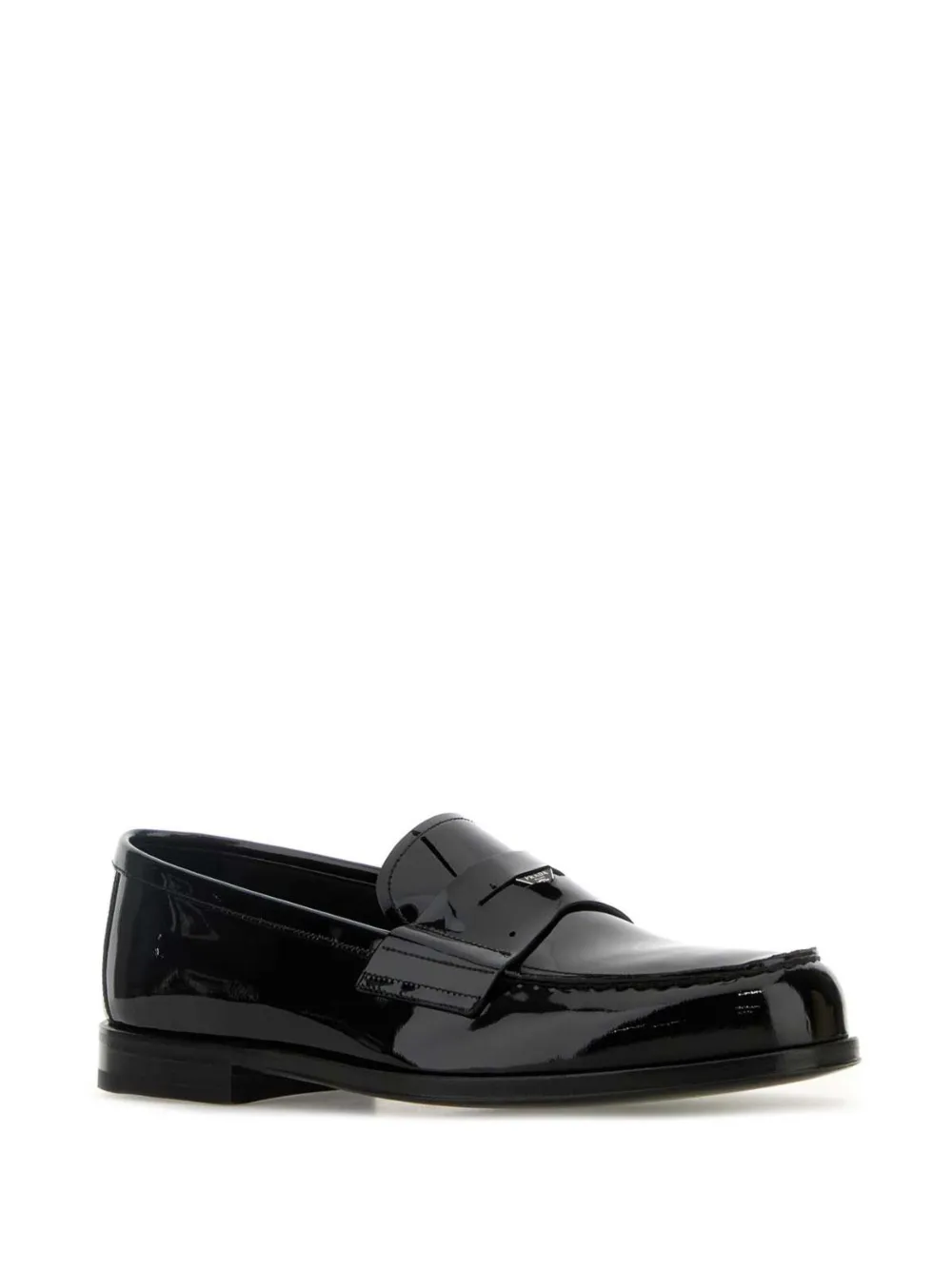 Prada triangle-logo loafers - Zwart