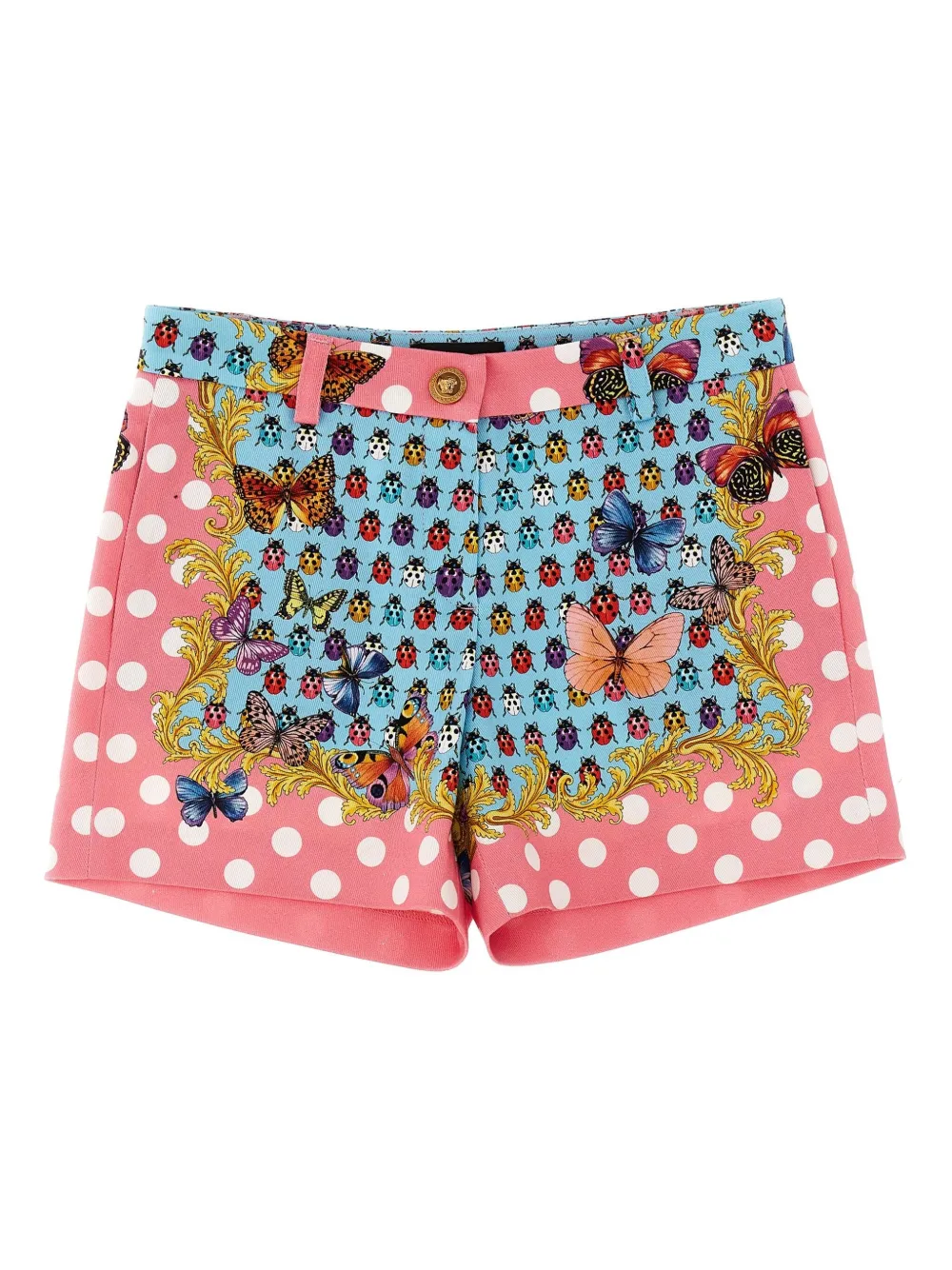 Versace Kids Shorts met Heritage Butterflies & bugs-print Roze