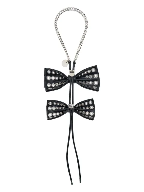 Noir Kei Ninomiya double-bow stud necklace