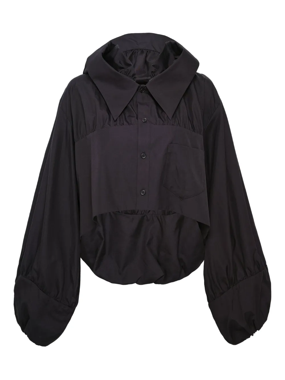 Noir Kei Ninomiya hooded balloon-sleeve top | Hoodies | Image 2
